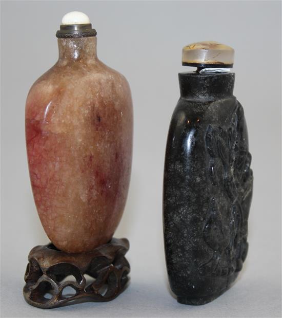 Two Chinese crystal snuff bottles, 1850-1920, Richards no.s 442 and 274